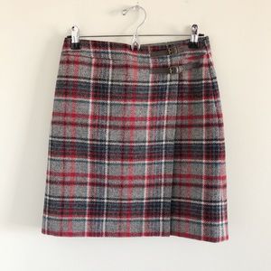 Boden x Moon Plaid Faux Wrap Skirt US 4